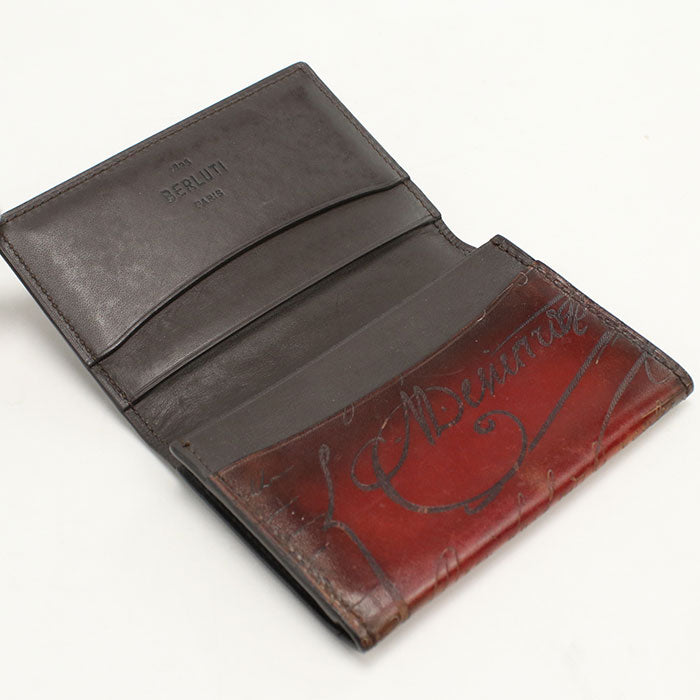 Berluti name card holder leather Men's