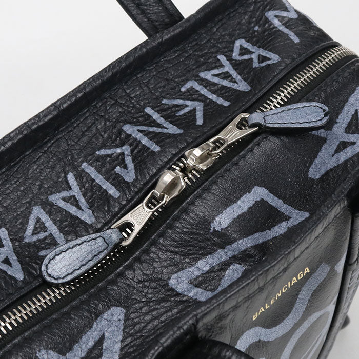 BALENCIAGA Bazaar Shopper XS 2WAY Graffiti 513989 Tote Bag leather