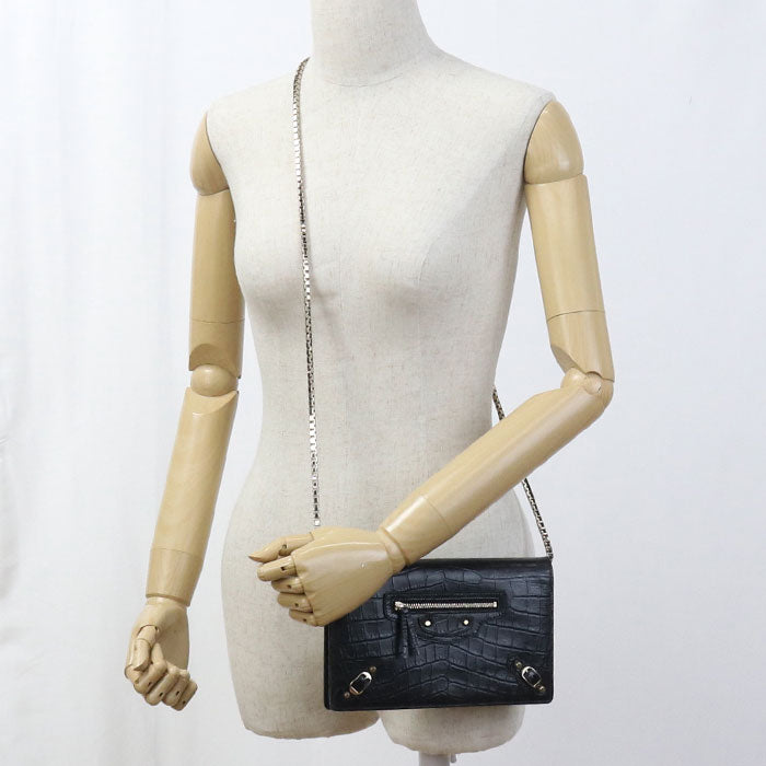 BALENCIAGA 444168 Chain wallet leather Women