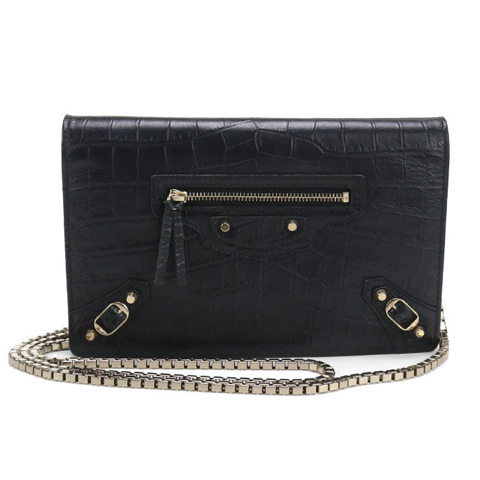 BALENCIAGA 444168 Chain wallet leather Women