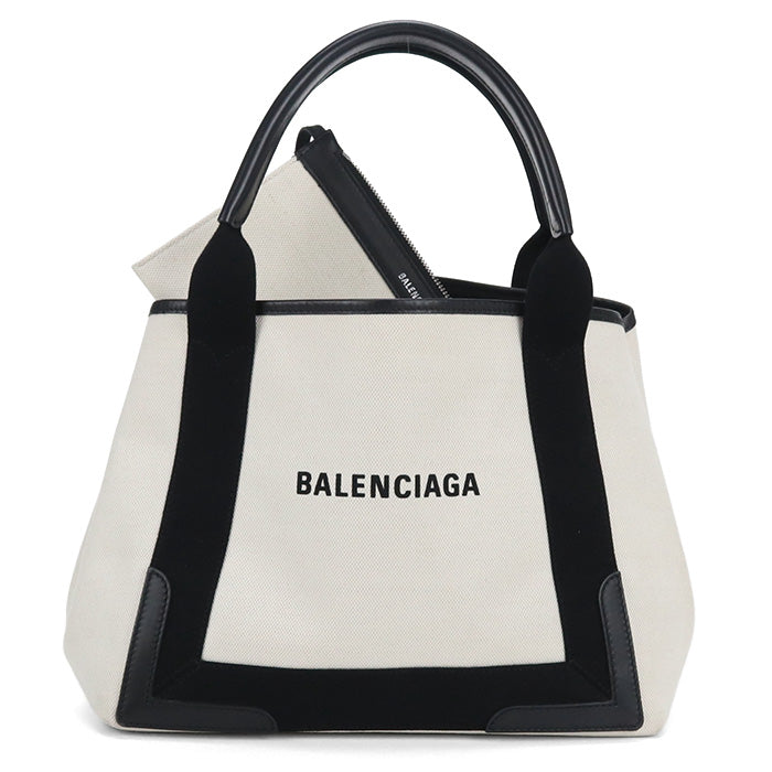 BALENCIAGA Navy Hippo Small 339933 Tote Bag canvas Women