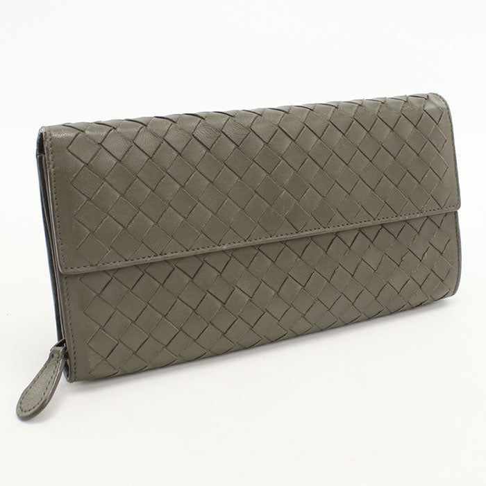 BOTTEGA VENETA Large flap wallet INTRECCIATO Purse folio / lambskin Women