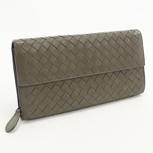 BOTTEGA VENETA Large flap wallet INTRECCIATO Purse folio / lambskin Women