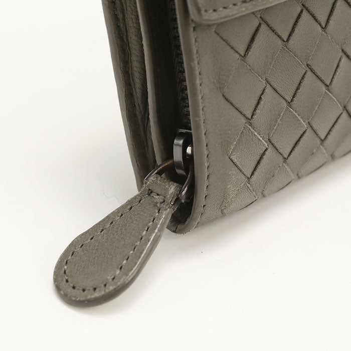 BOTTEGA VENETA Large flap wallet INTRECCIATO Purse folio / lambskin Women