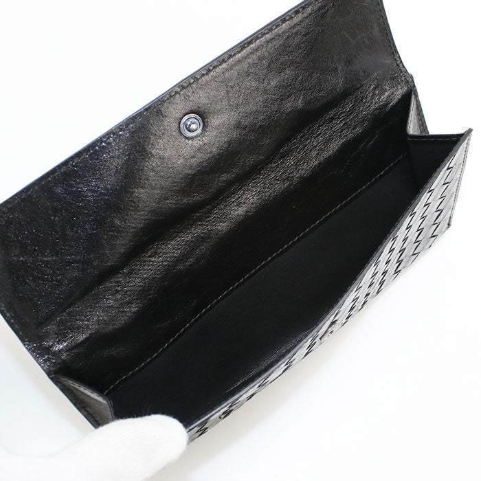 BOTTEGA VENETA W Hook Wallet INTRECCIATO 134075 V5281 1000 Purse folio leather Women
