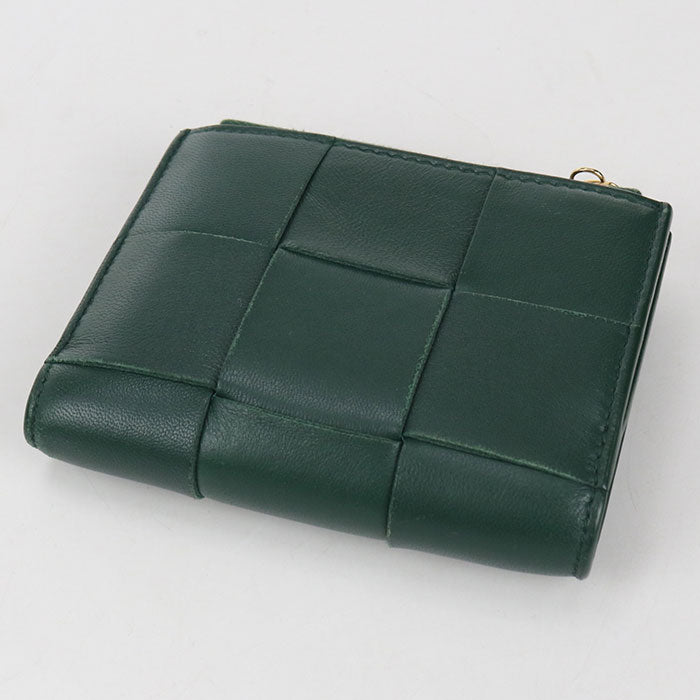 BOTTEGA VENETA Zipper Wallet Small cassette Folded wallet lambskin Women's
