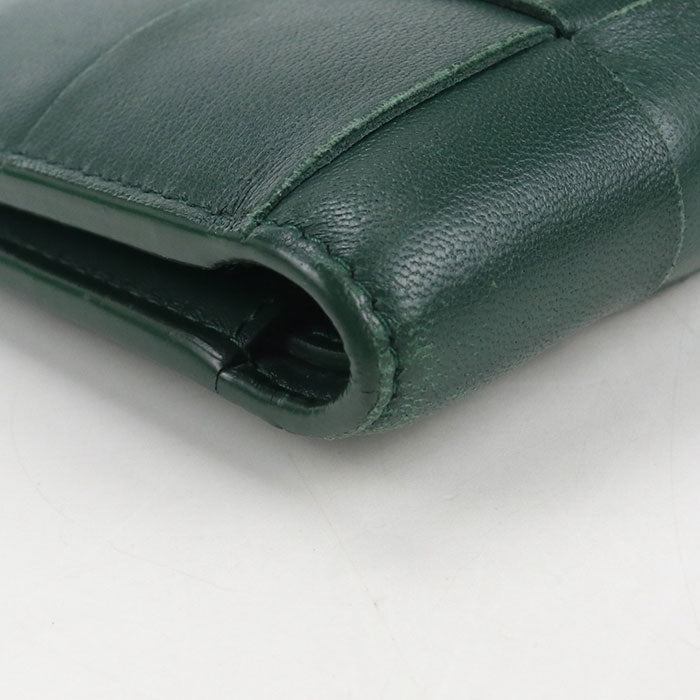 BOTTEGA VENETA Zipper Wallet Small cassette Folded wallet lambskin Women's