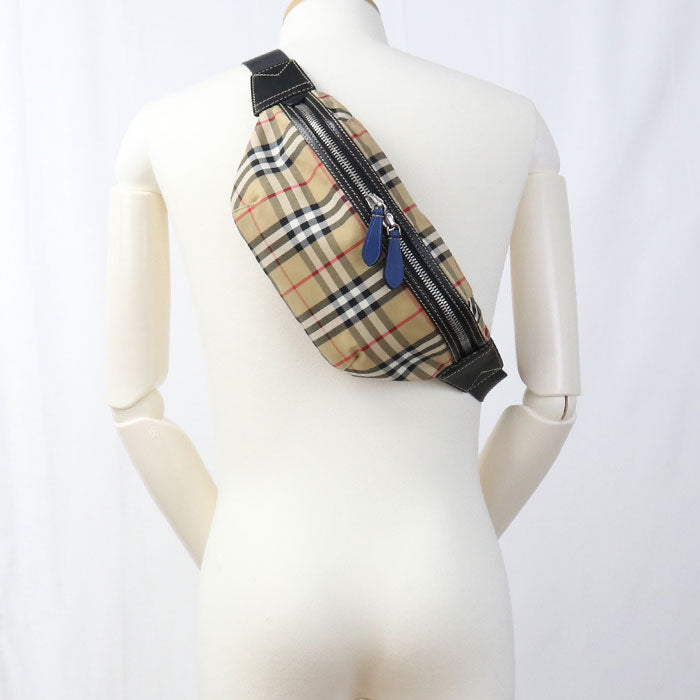 BURBERRY Belt bag Nova Check body bag cotton/polyester Men's