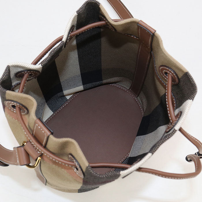BURBERRY bucket Nova Check Diagonal shoulder bag Shoulder Bag canvas Women