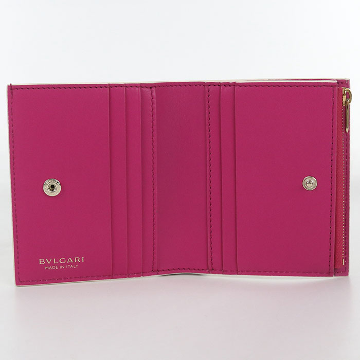BVLGARI Logo mania Bifold Wallet Calfskin Women
