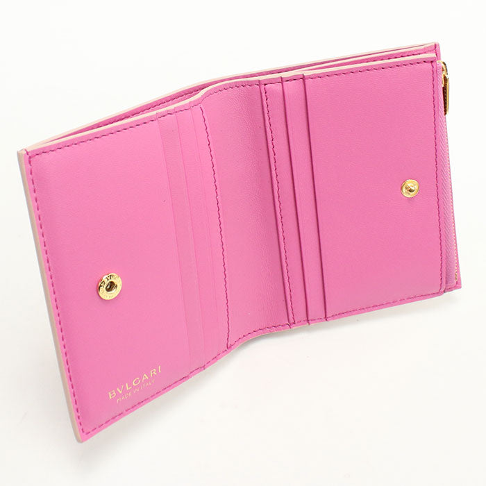 BVLGARI Logo mania Bifold Wallet Calfskin Women