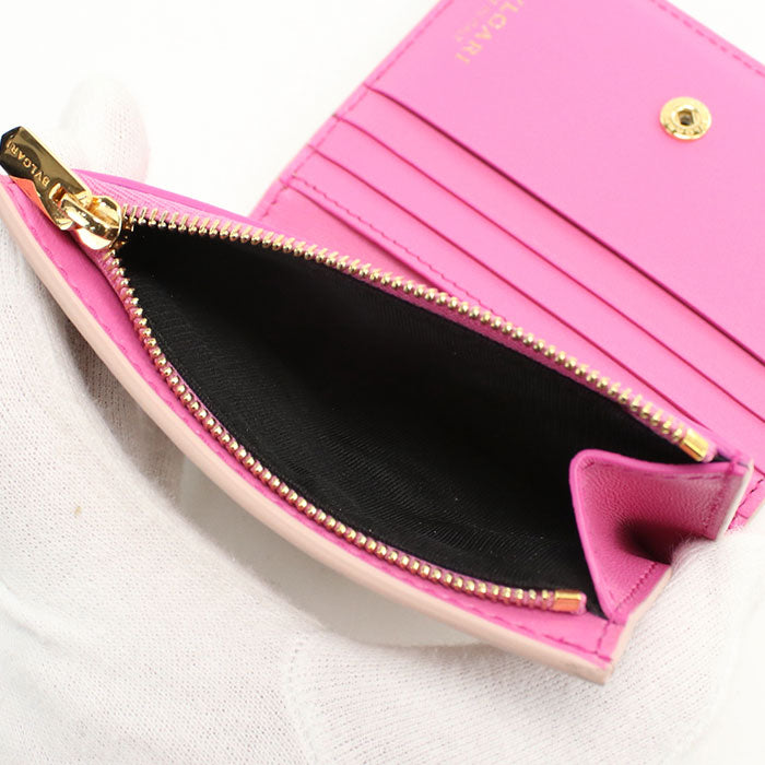 BVLGARI Logo mania Bifold Wallet Calfskin Women
