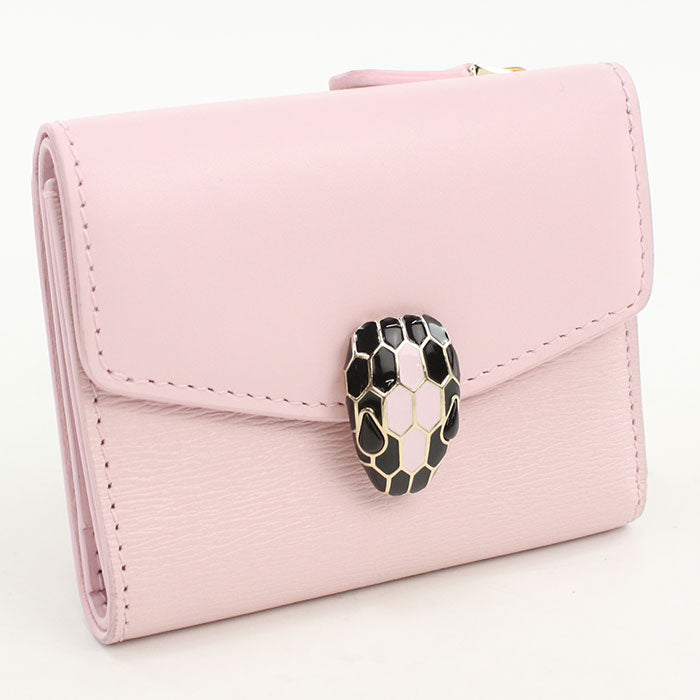 BVLGARI Serpenti Forever Three fold wallet Calfskin Women's