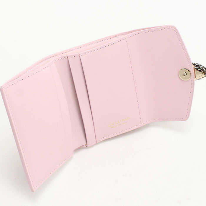 BVLGARI Serpenti Forever Three fold wallet Calfskin Women's