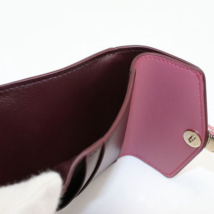 BVLGARI Serpenti Forever Three fold wallet Calfskin Women's