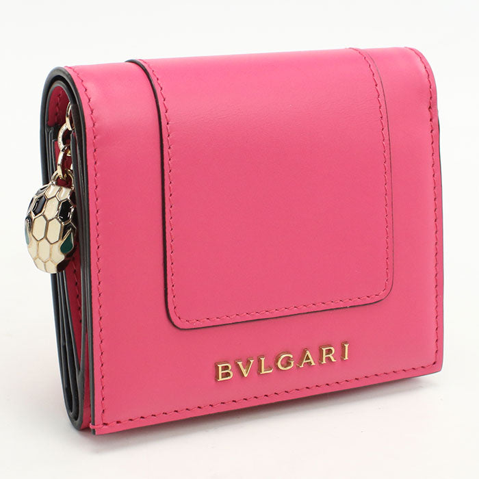 BVLGARI Serpenti Forever Three fold wallet Calfskin Women's