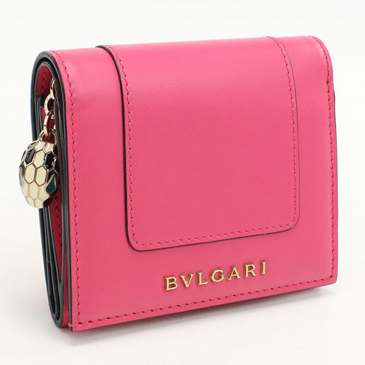 BVLGARI Serpenti Forever Three fold wallet Calfskin Women's