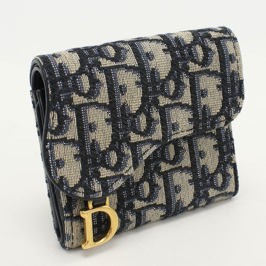 Dior Lotus wallet saddle S5652CTZQ_M928 Tri-fold wallet Jacquard Women