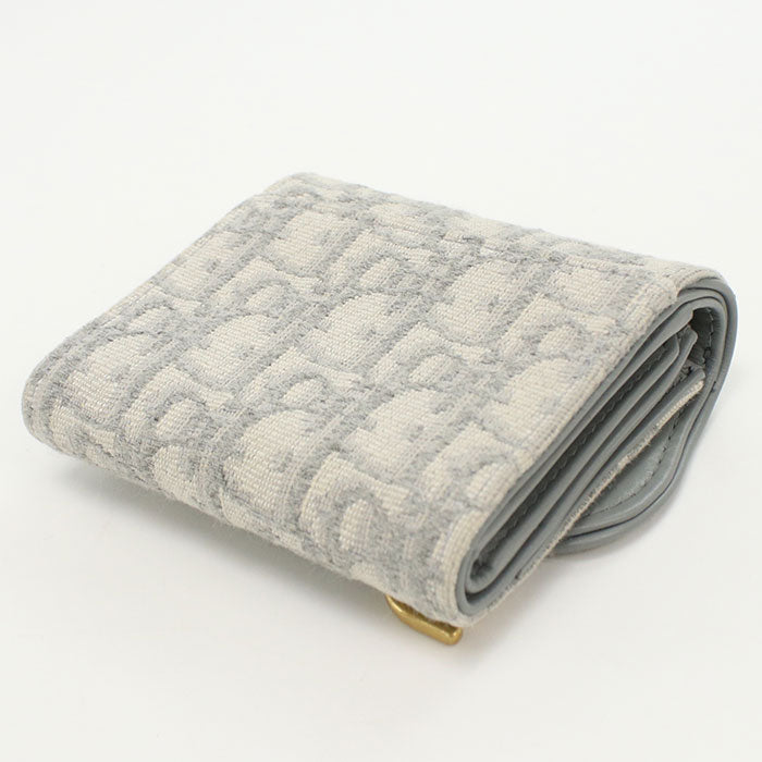Dior Lotus wallet saddle S5652CTZQ_M932 Tri-fold wallet Jacquard Women