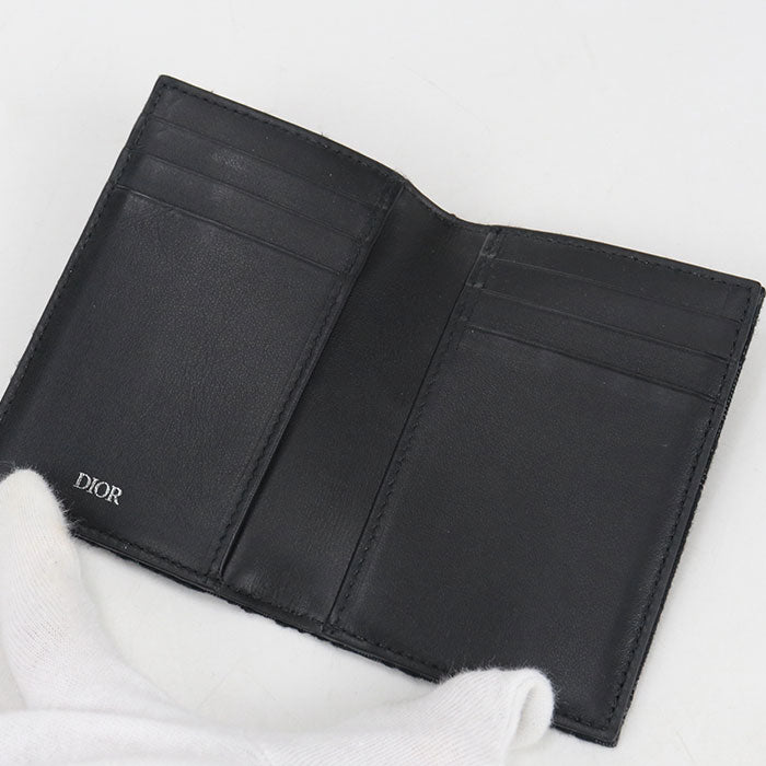 Dior Bifold card holder Dior Oblique 2ESCH138YSE Card Case Jacquard Men's