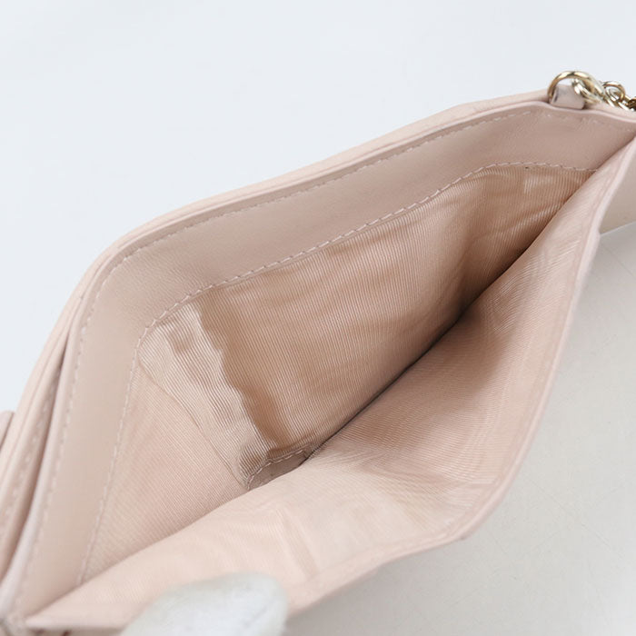 Dior Lotus Wallet Lady Dior S0181ONMJ Tri-fold wallet lambskin Women's
