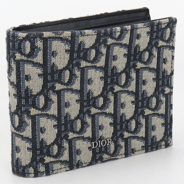 Dior Wallet with coin case Dior Oblique Folded wallet Jacquard Men's