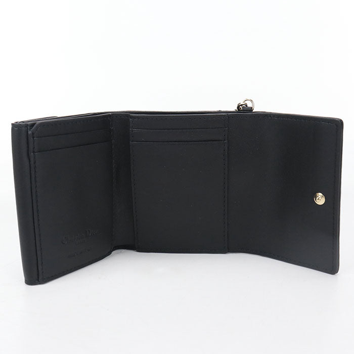 Dior Lotus Wallet Lady Dior S0181ONMJ_M900 Three fold wallet lambskin Women's