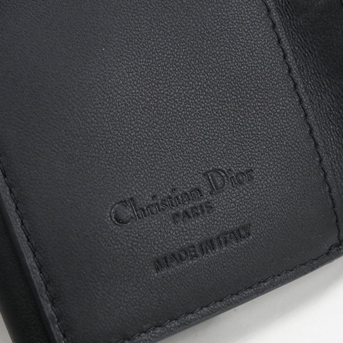 Dior Lotus Wallet Lady Dior S0181ONMJ_M900 Three fold wallet lambskin Women's