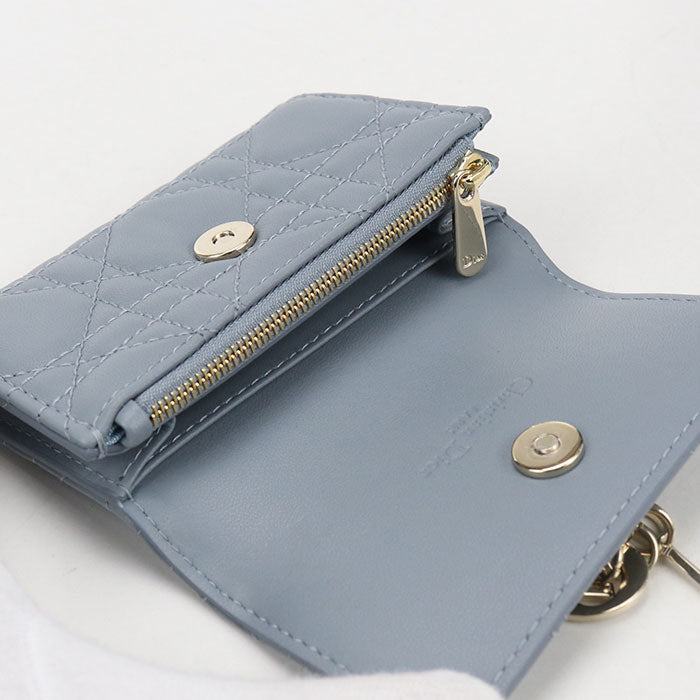 Dior Glycine Wallet My Dior S0966ONMJ_M81B Folded wallet lambskin Women's