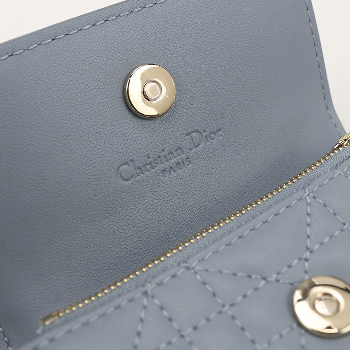Dior Glycine Wallet My Dior S0966ONMJ_M81B Folded wallet lambskin Women's