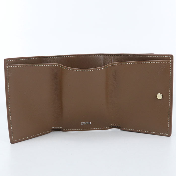 Dior cd diamond Three fold wallet PVC Men's