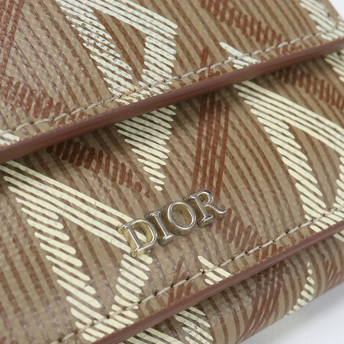 Dior cd diamond Three fold wallet PVC Men's