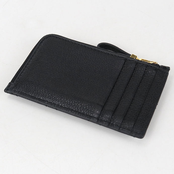 Dior Zip card holder dior caro Coin Pocket Calfskin Women's