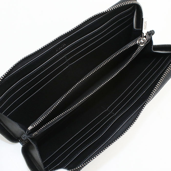 Dior Long zip wallet CD Icon 2ESBC252CDI PurseZip Around Calfskin Men's