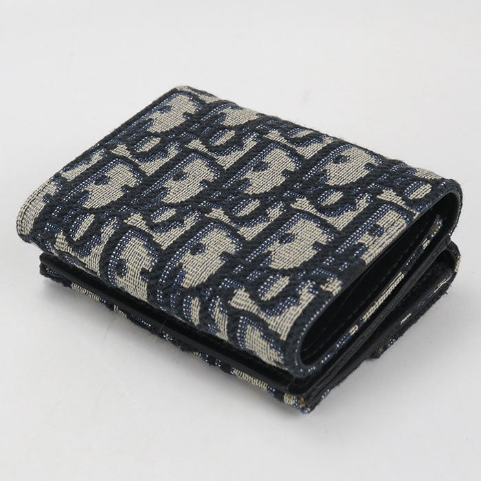 Dior Compact wallet Dior Oblique Three fold wallet Jacquard Women's