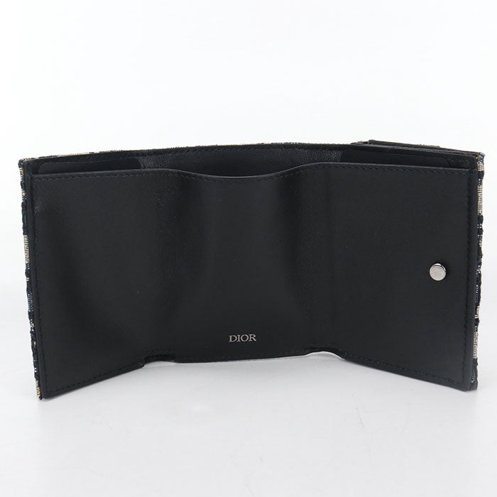 Dior Compact wallet Dior Oblique Three fold wallet Jacquard Women's
