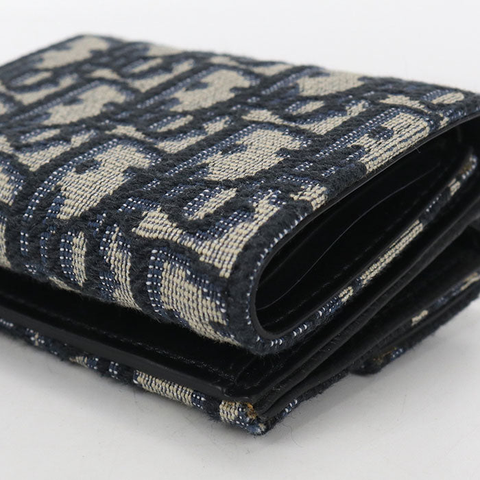 Dior Compact wallet Dior Oblique Three fold wallet Jacquard Women's