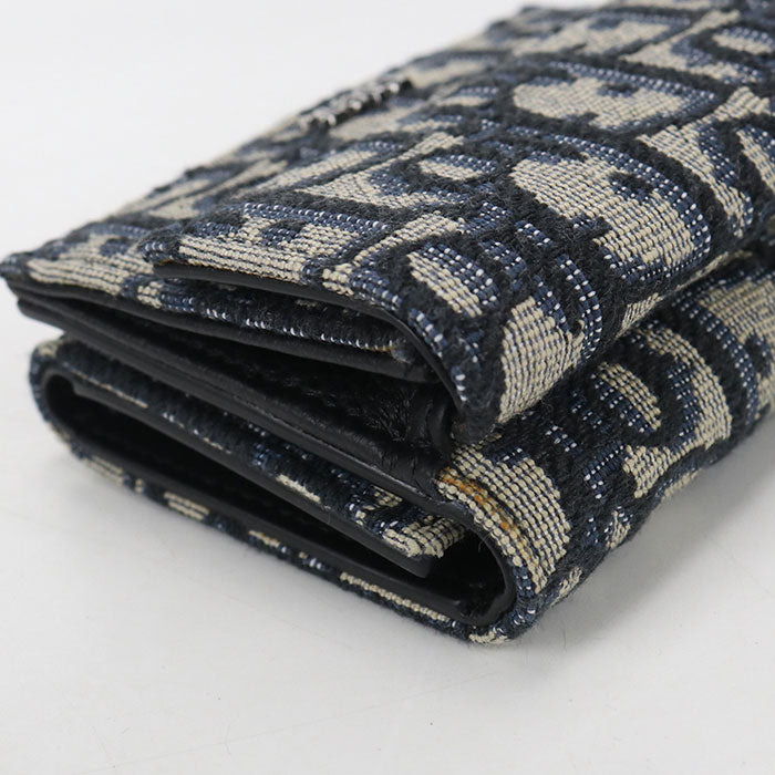 Dior Compact wallet Dior Oblique Three fold wallet Jacquard Women's