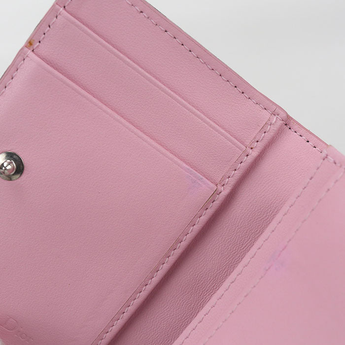 Dior Bloom Card Holder Lady Dior Folded wallet lambskin Women's
