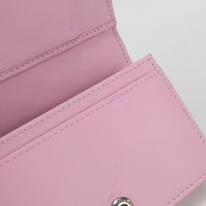 Dior Bloom Card Holder Lady Dior Folded wallet lambskin Women's
