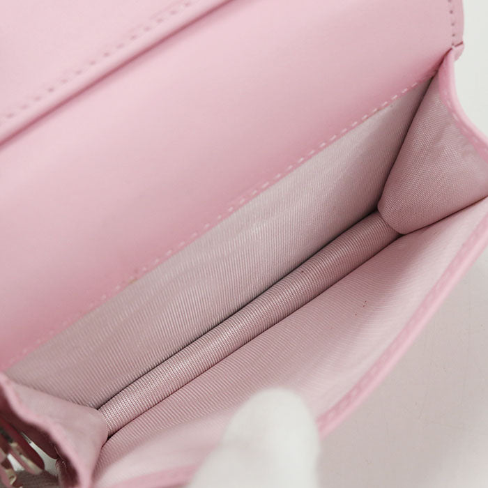 Dior Bloom Card Holder Lady Dior Folded wallet lambskin Women's