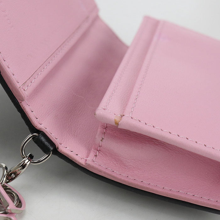 Dior Bloom Card Holder Lady Dior Folded wallet lambskin Women's