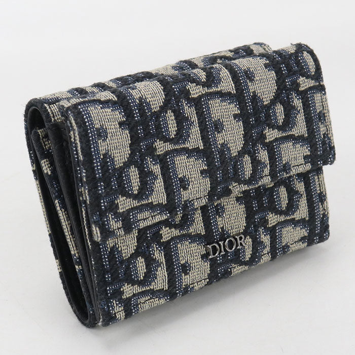 Dior Tri-fold wallet Dior Oblique Three fold wallet Jacquard Women's