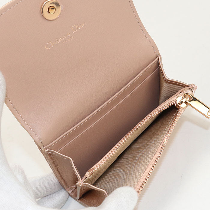 Dior Glycine Wallet Dior Caro Folded wallet Calfskin Women's