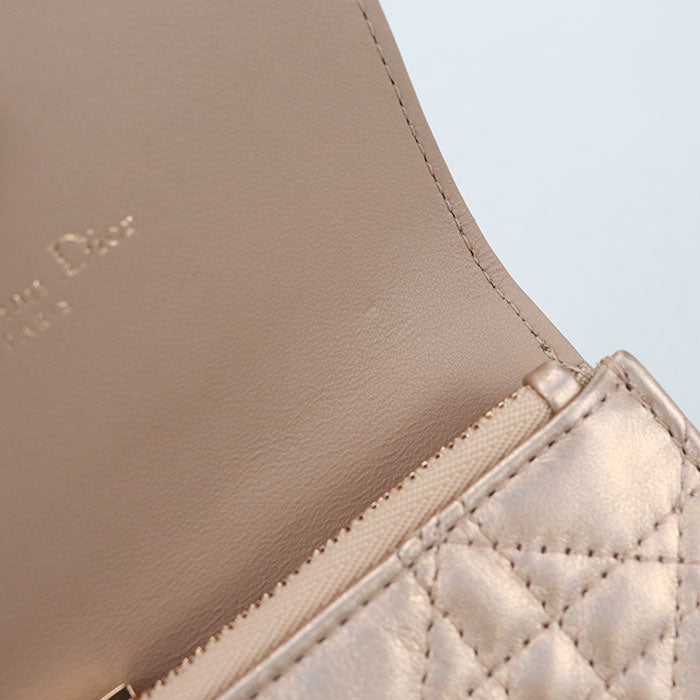 Dior Glycine Wallet Dior Caro Folded wallet Calfskin Women's