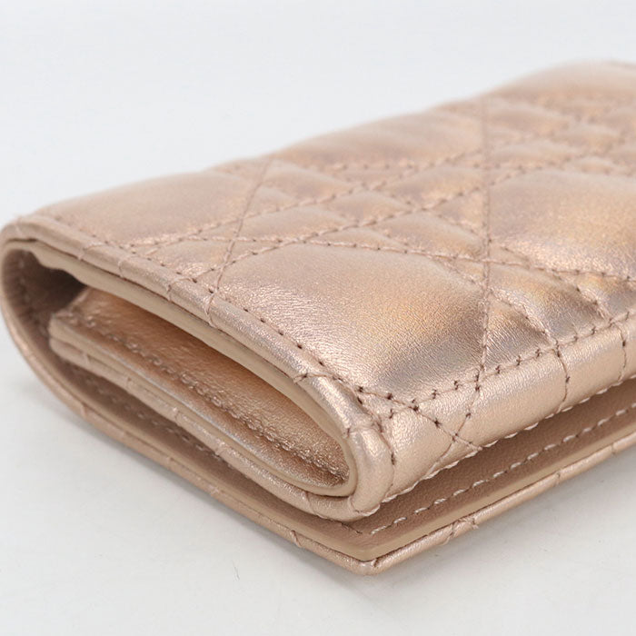 Dior Glycine Wallet Dior Caro Folded wallet Calfskin Women's
