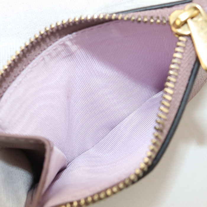 Dior Lotus Wallet saddle Three fold wallet/Goatskin Women's