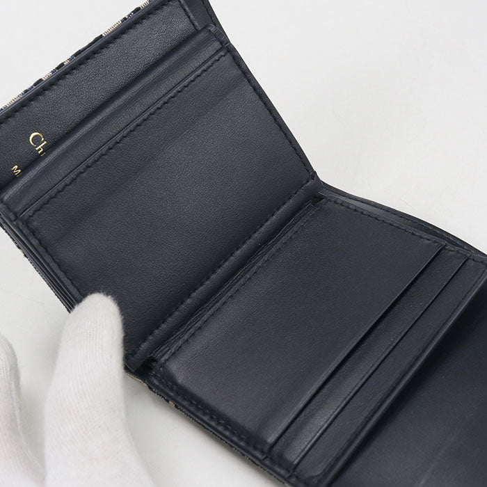 Dior Nymphaea Wallet saddle S5912CTZQ_M928 Tri-fold wallet cotton Women's