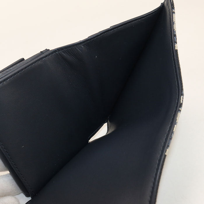 Dior Nymphaea Wallet saddle S5912CTZQ_M928 Tri-fold wallet cotton Women's