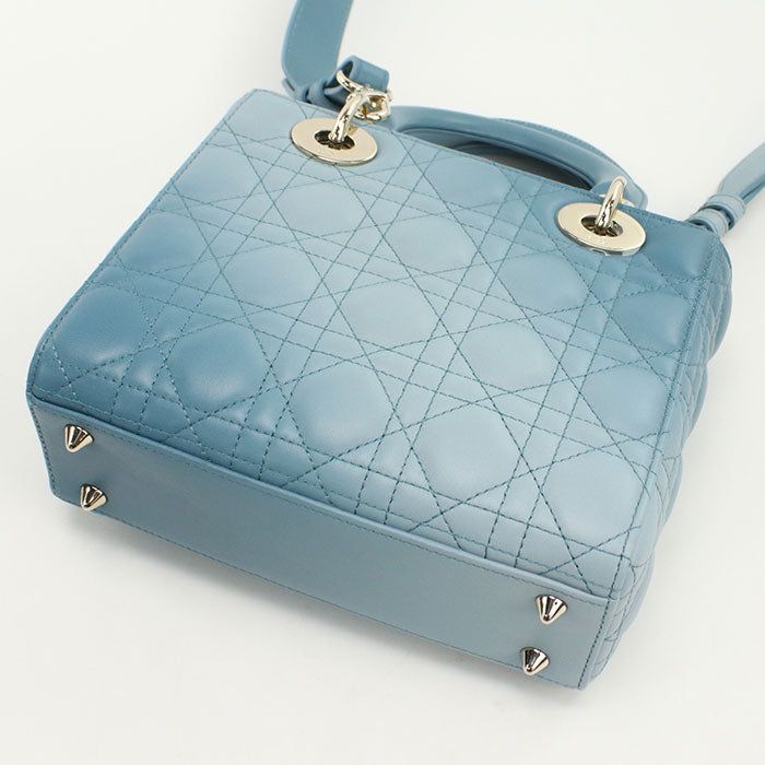 Dior Small 2-way bag Lady Dior M0538 ONGE Handbag lambskin Women